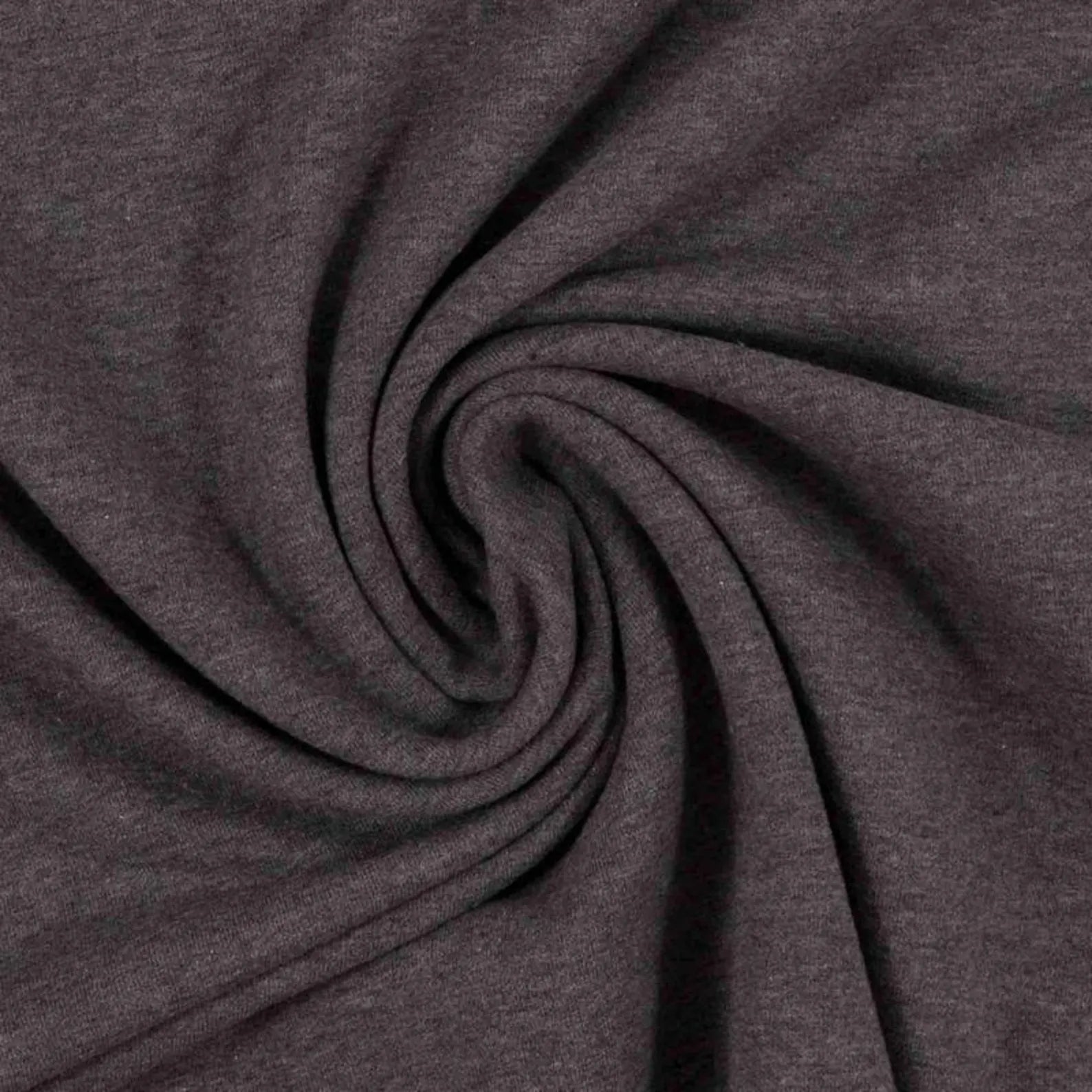 Sweat Stoff - Uni - Grau meliert (Meterware ab 0.50m)