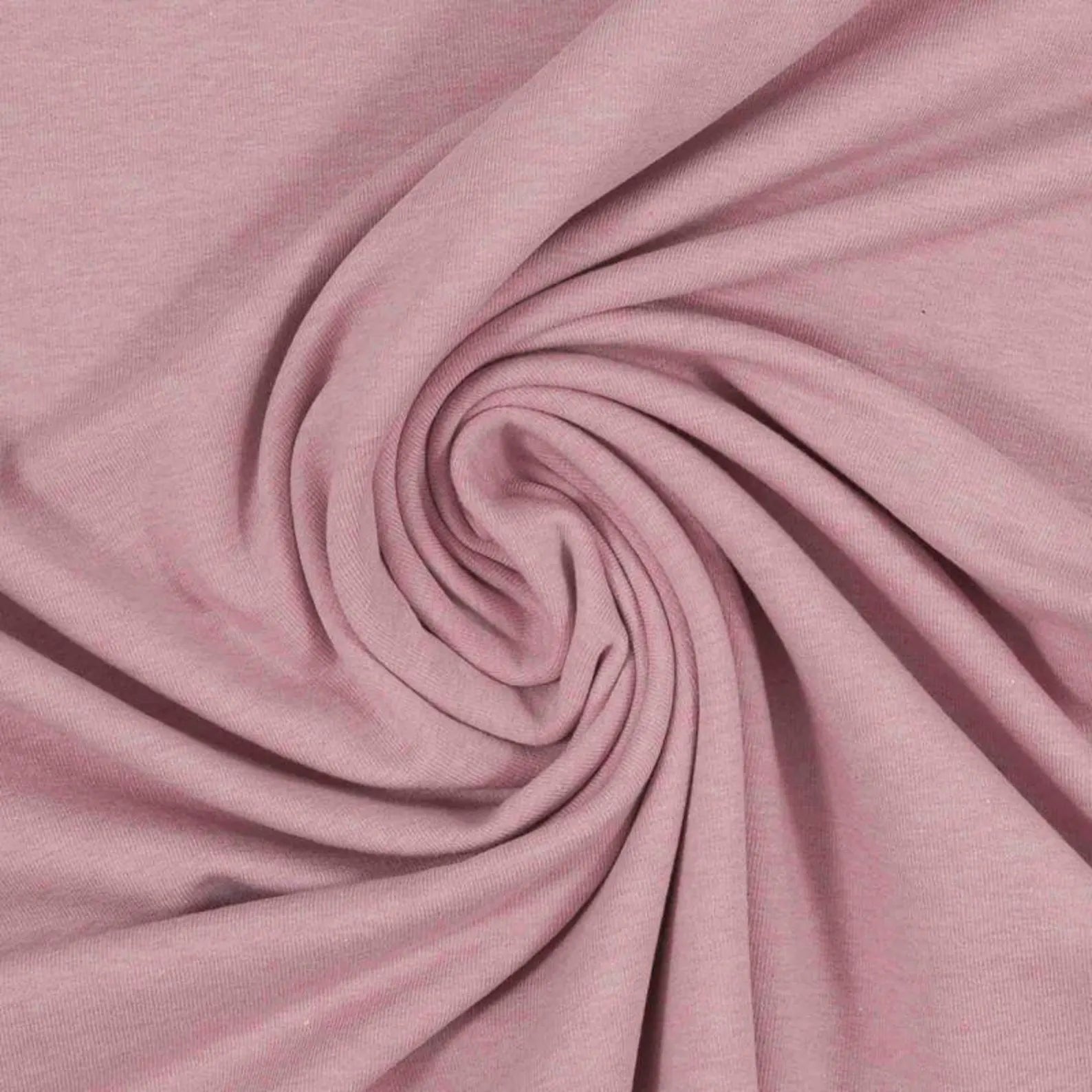 Sweat Stoff - Uni - Rosa meliert (Meterware ab 0.50m)