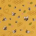 Baumwolle Webware - Bienen gelb (Tim) (Meterware ab 0.50m)