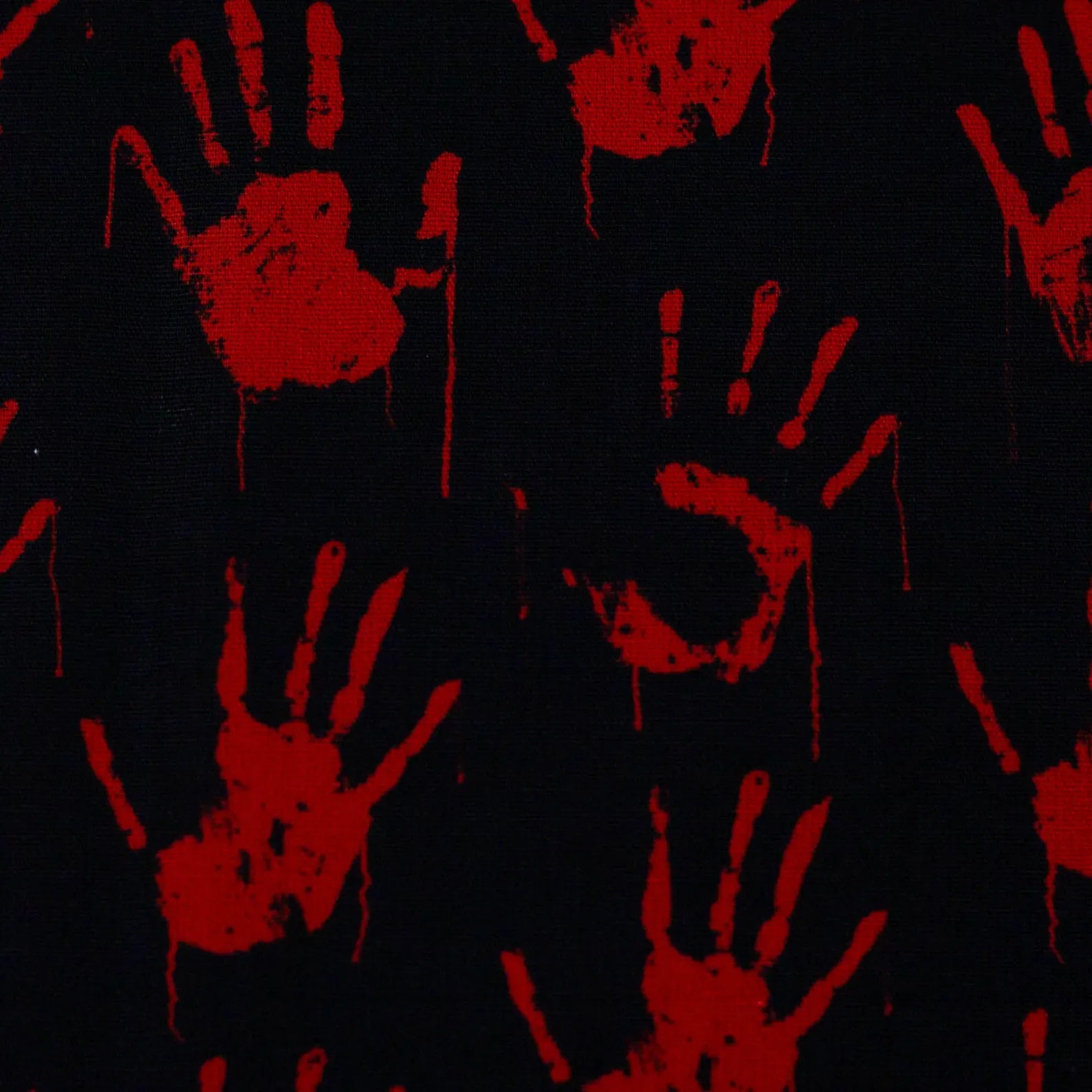 Baumwolle Webware - Halloween - Blutige Hände (Meterware ab 0.50m)