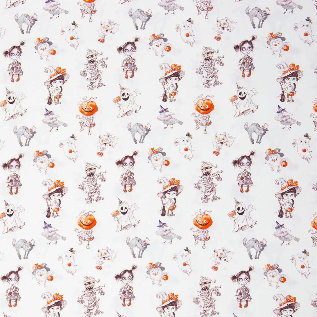 Baumwolle Webware - Halloween - Mumie (Meterware ab 0.50m)