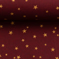 Baumwolle Webware - Sterne bordeaux - Weihnachten (Meterware ab 0.50m)