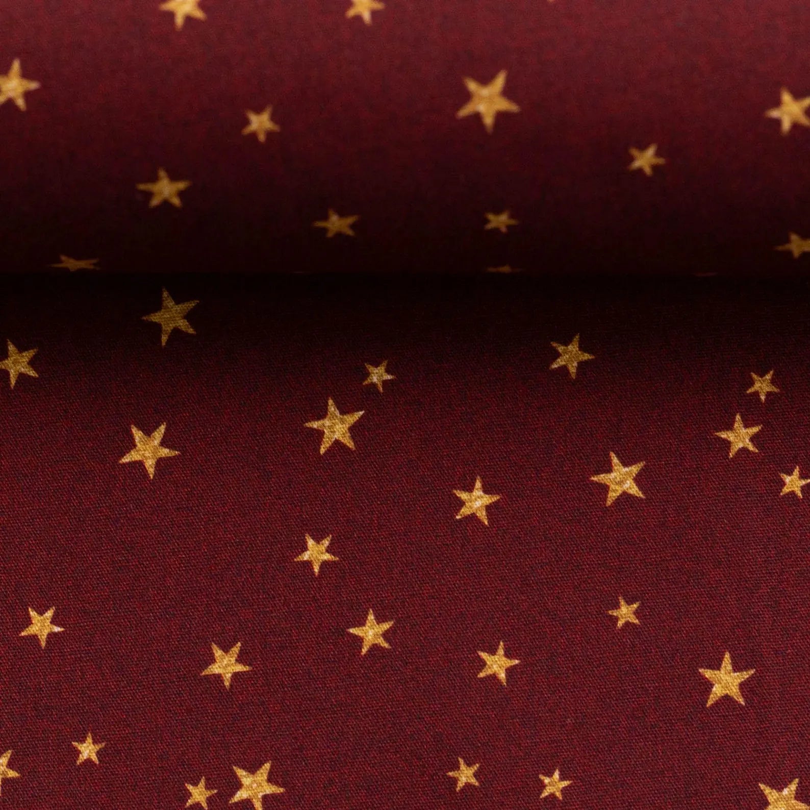 Baumwolle Webware - Sterne bordeaux - Weihnachten (Meterware ab 0.50m)