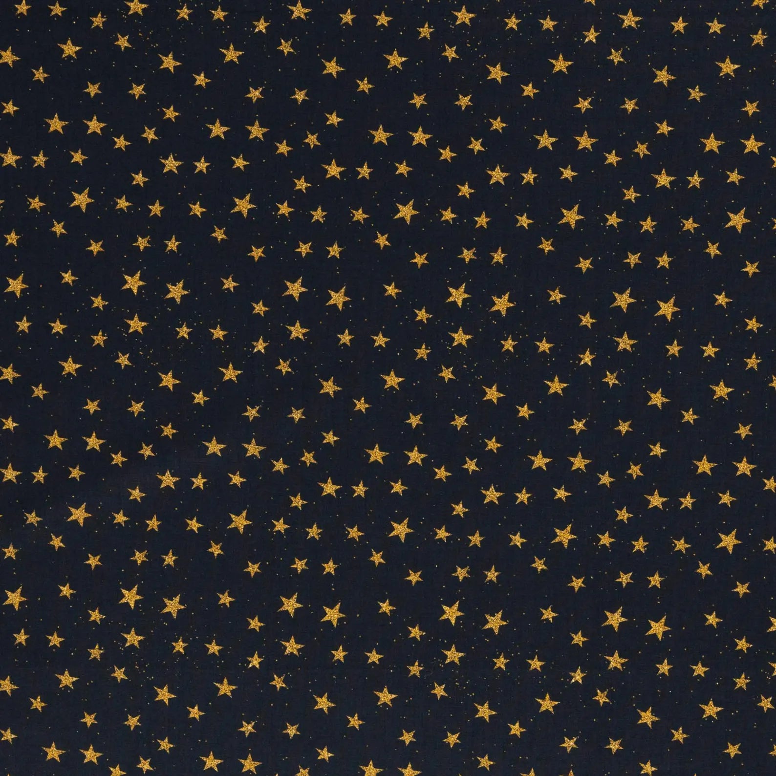 Baumwolle Webware - Sterne schwarz - Weihnachten (Meterware ab 0.50m)