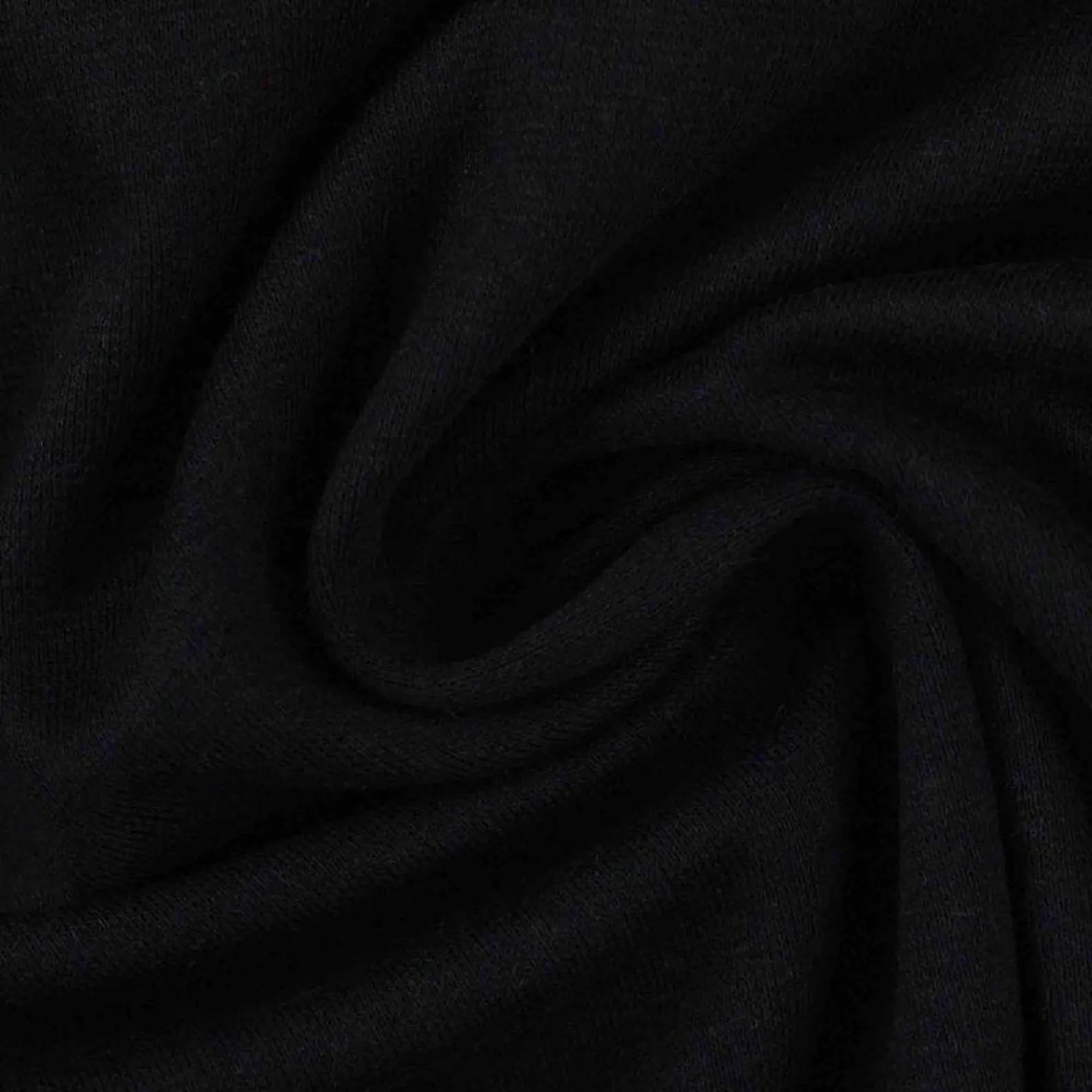 Sweat Stoff - Uni - Schwarz (Meterware ab 0.50m)