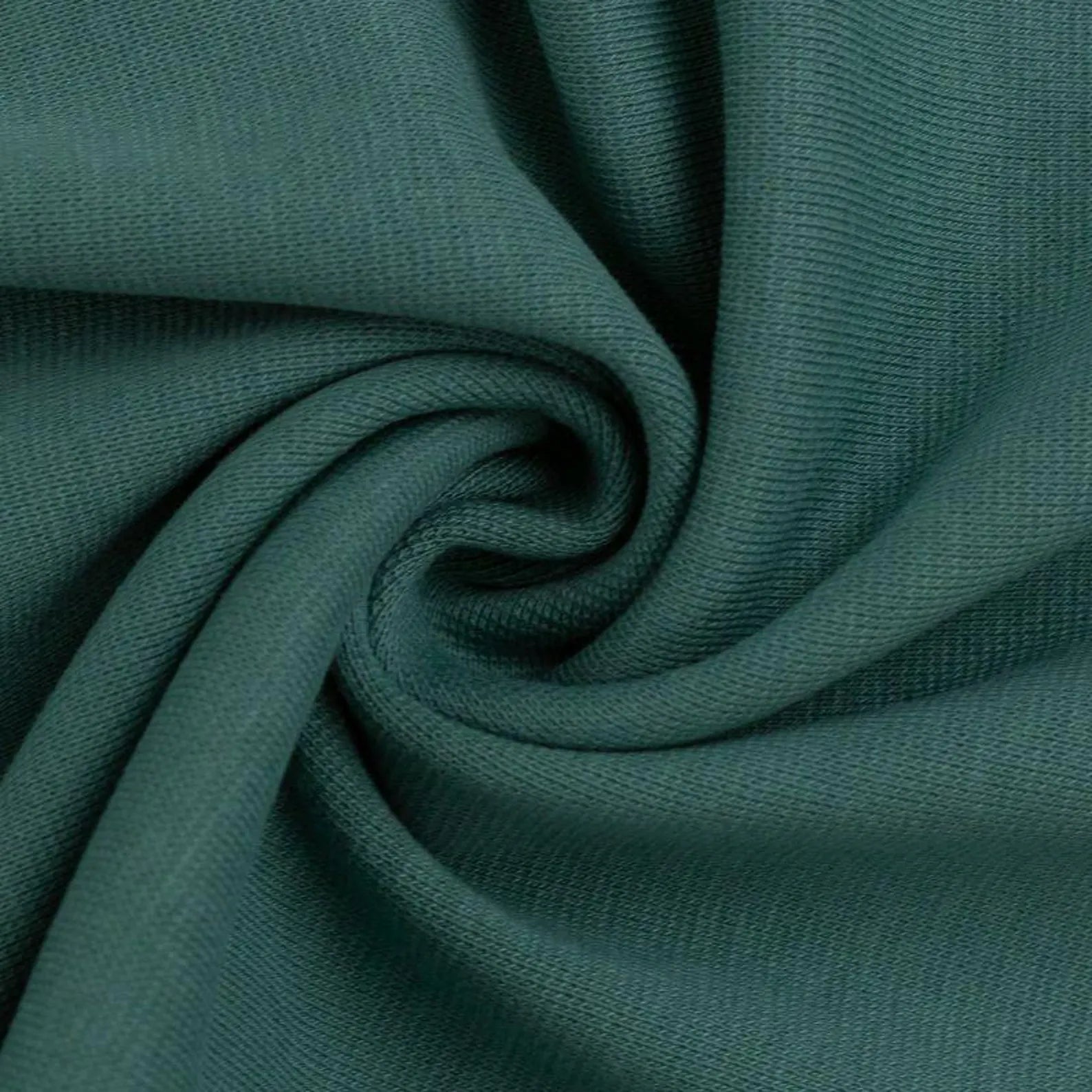 Sweat Stoff - Uni - Smaragd (Meterware ab 0.50m)