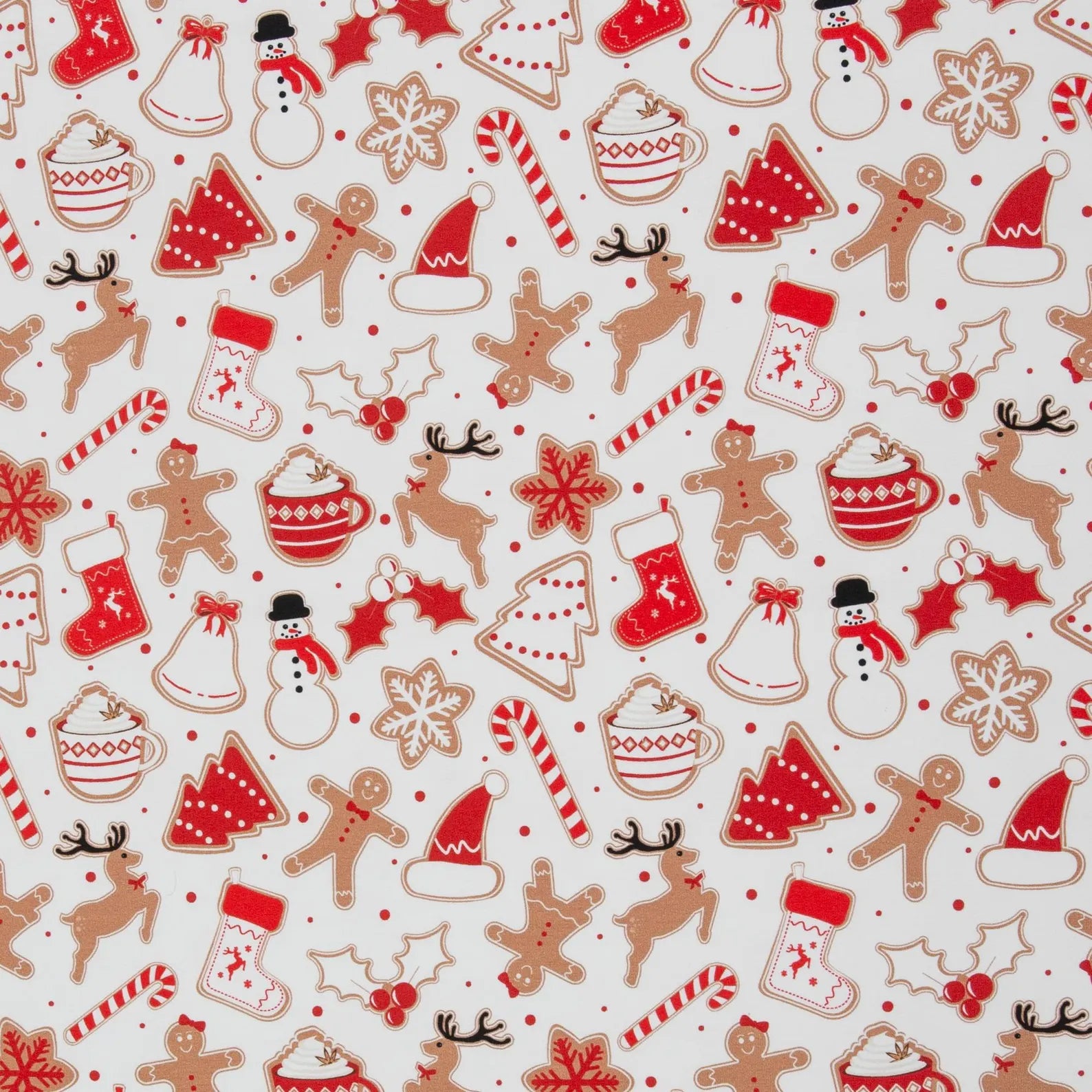 Sweat Stoff - Holly - Christmas - Weihnachten (Meterware ab 0.50m)
