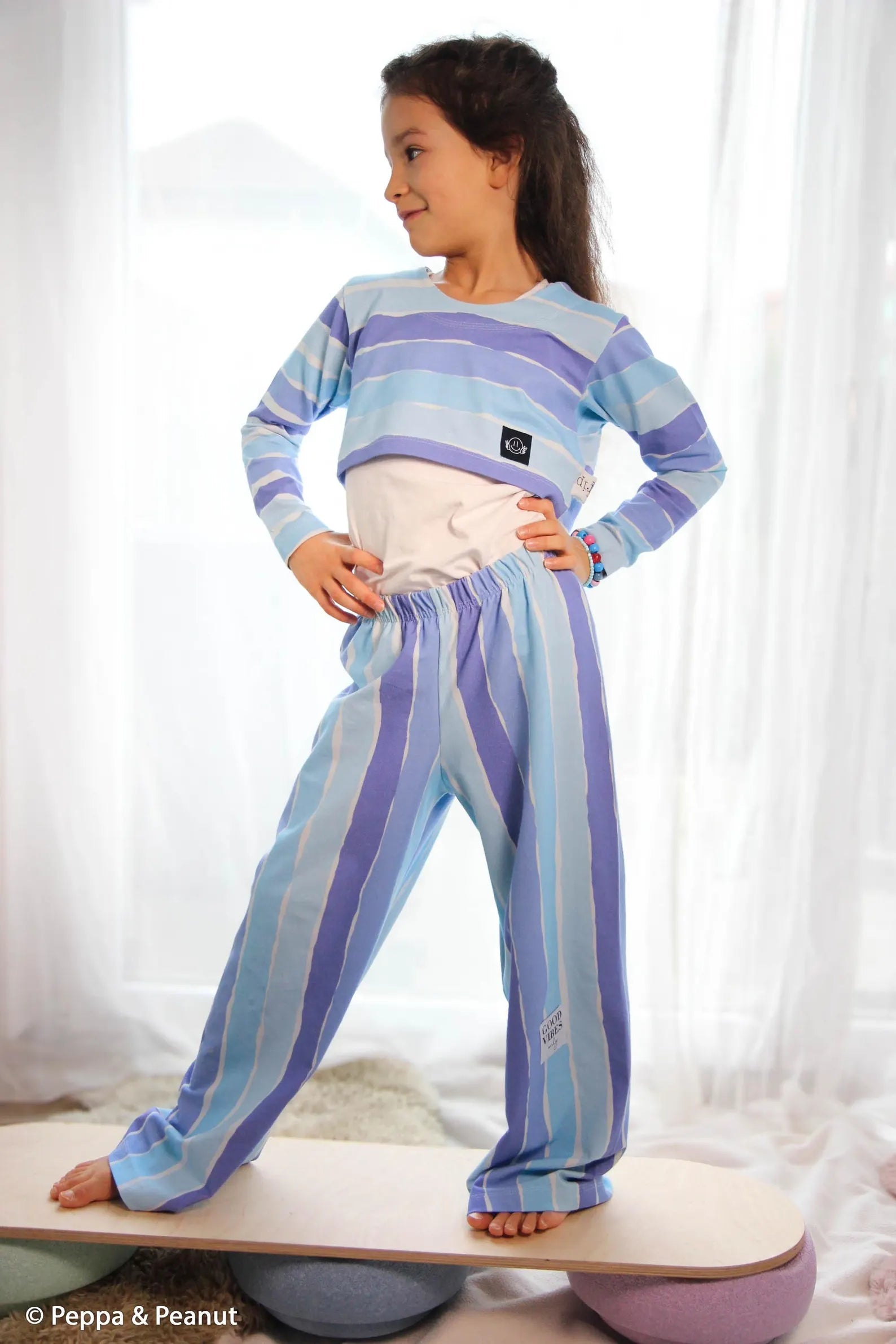 Jersey Stoff - Stripy by Mrs Mint - Streifen Blue (Meterware ab 0.50m)