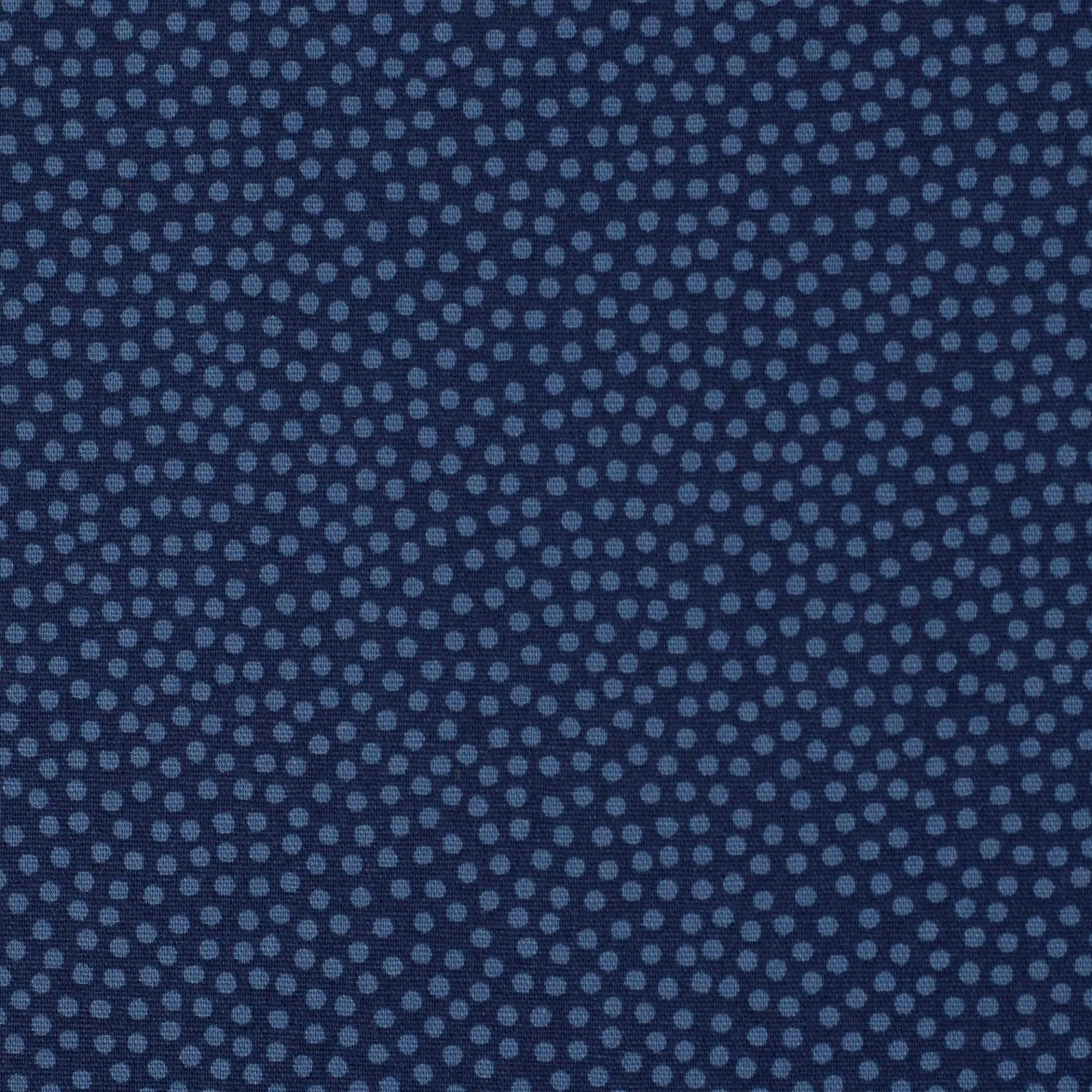 Baumwolle Webware - Dotty - Punkte - Dunkelblau 596 (Meterware ab 0.50m)