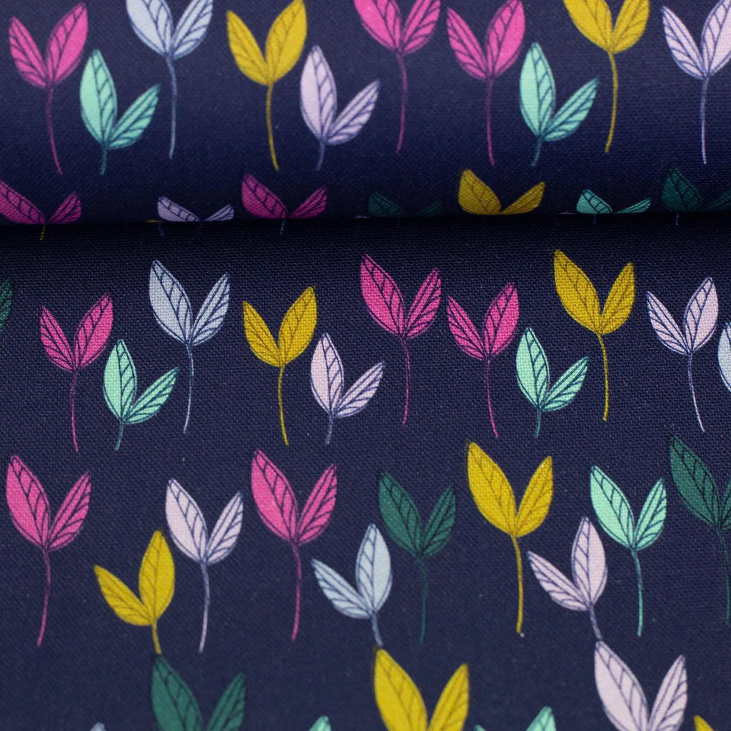 Canvas - Dancing Leaves - Blätter (Meterware ab 0.50m)