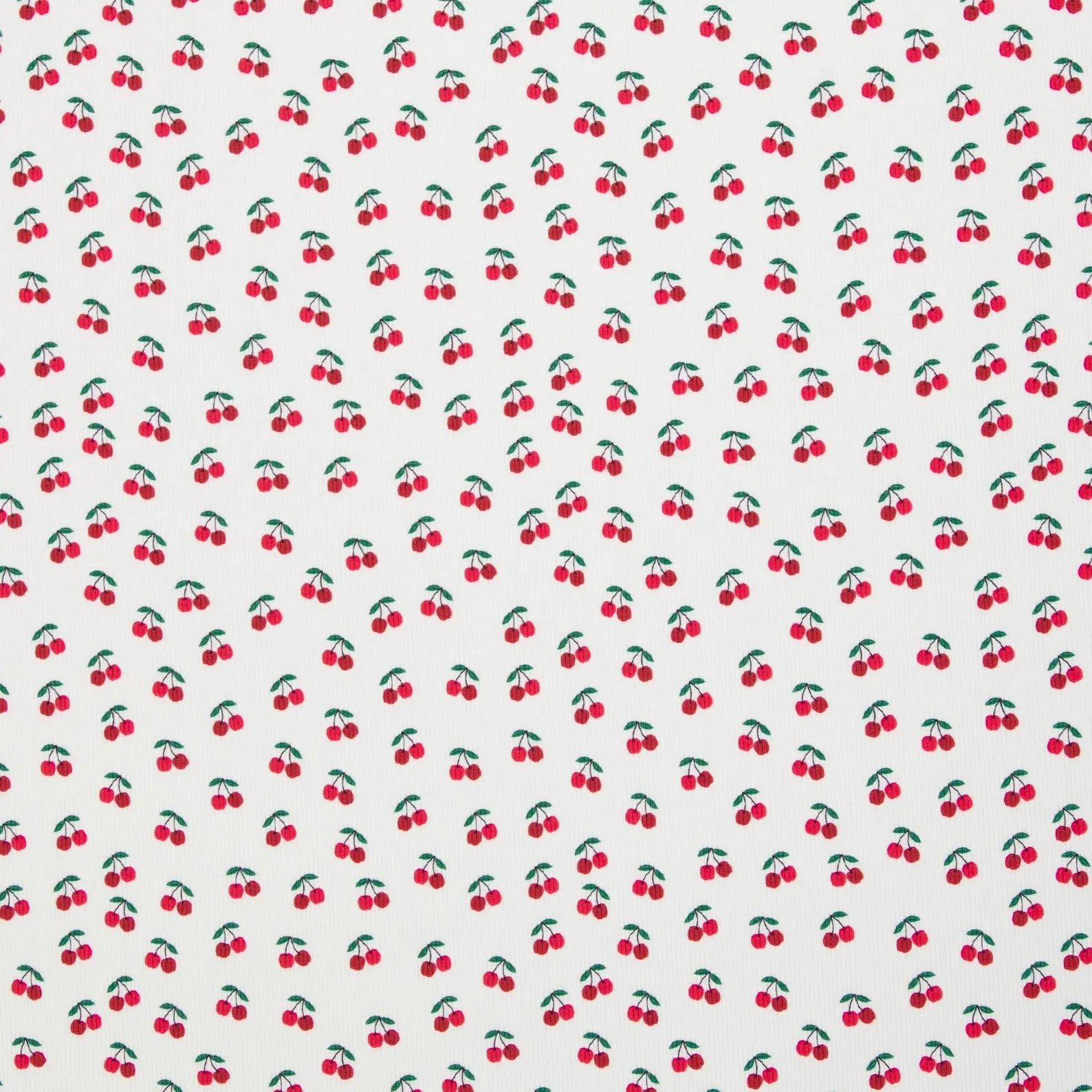 Rippjersey Stoff - Geseke Kirschen (Meterware ab 0.50m)