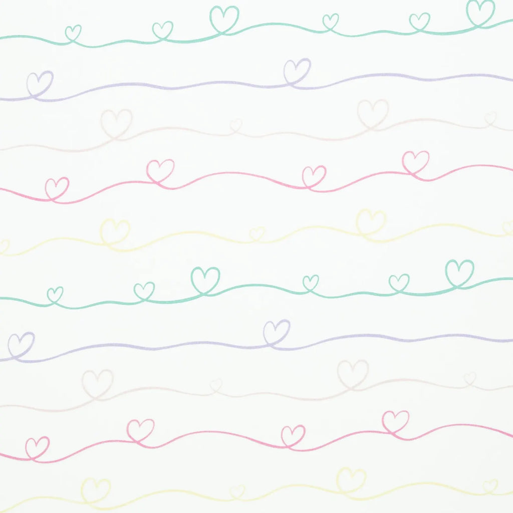 Jersey Stoff - Scribble Hearts by Mrs Mint - Weiß (Meterware ab 0.50m)
