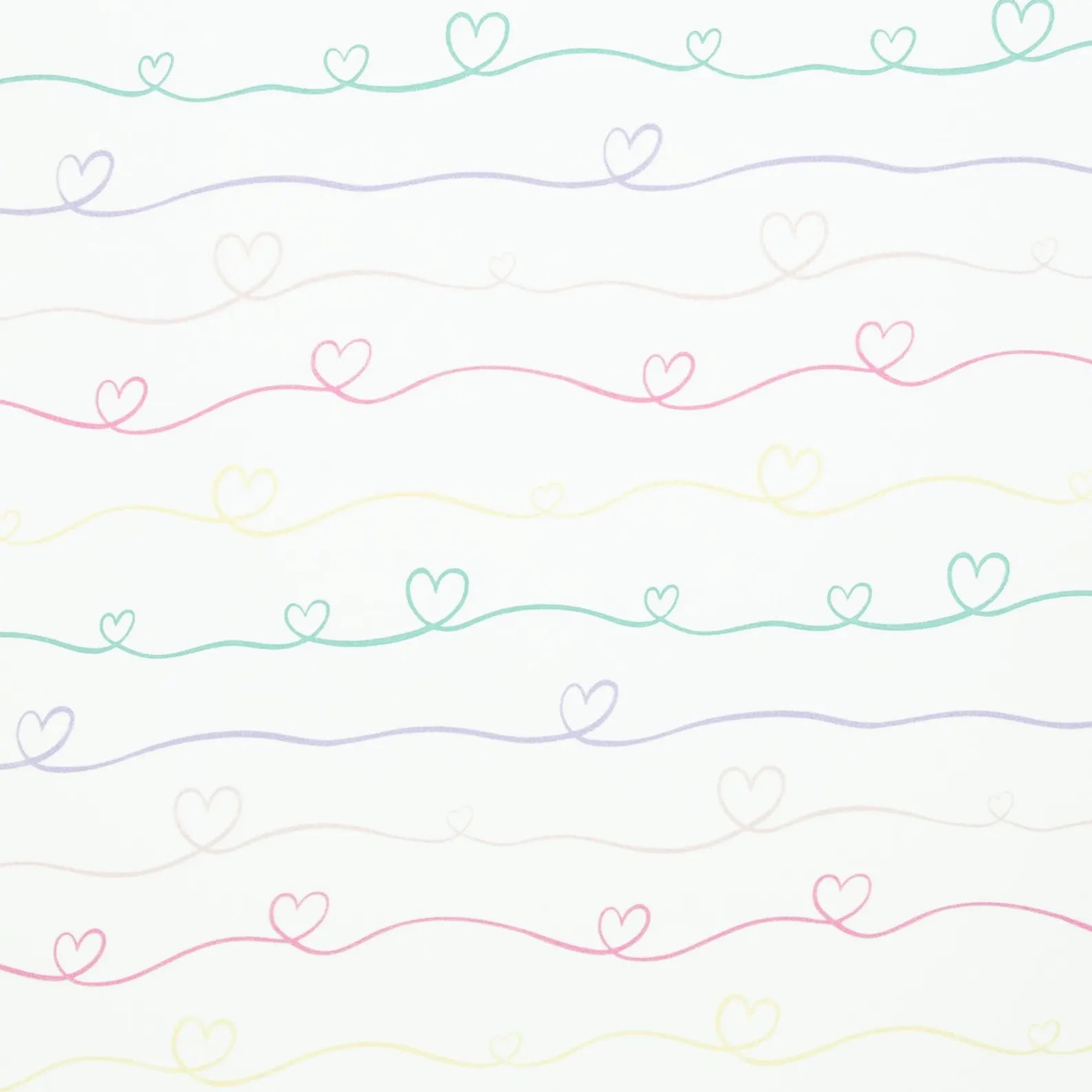 Jersey Stoff - Scribble Hearts by Mrs Mint - Weiß (Meterware ab 0.50m)