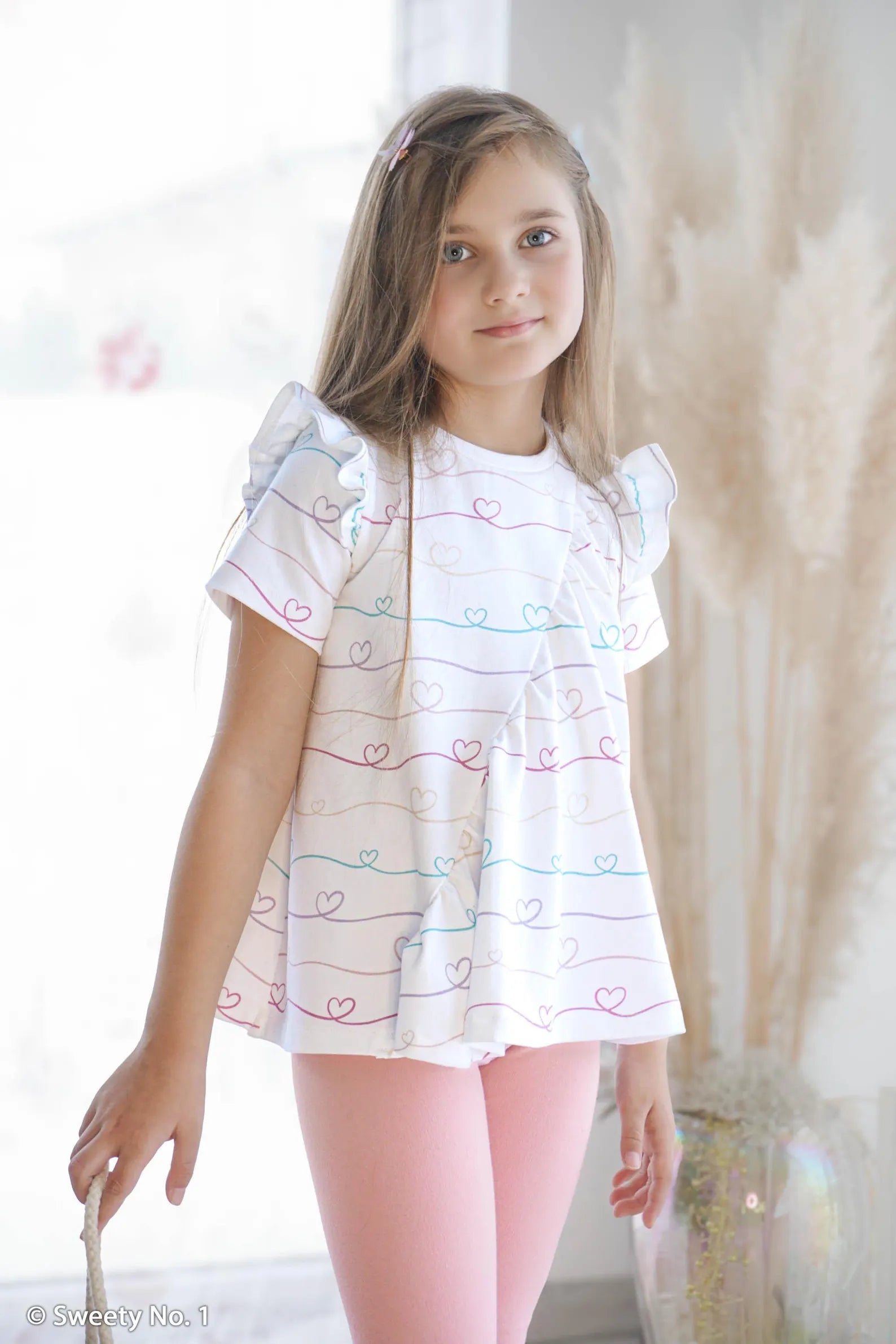 Jersey Stoff - Scribble Hearts by Mrs Mint - Weiß (Meterware ab 0.50m)