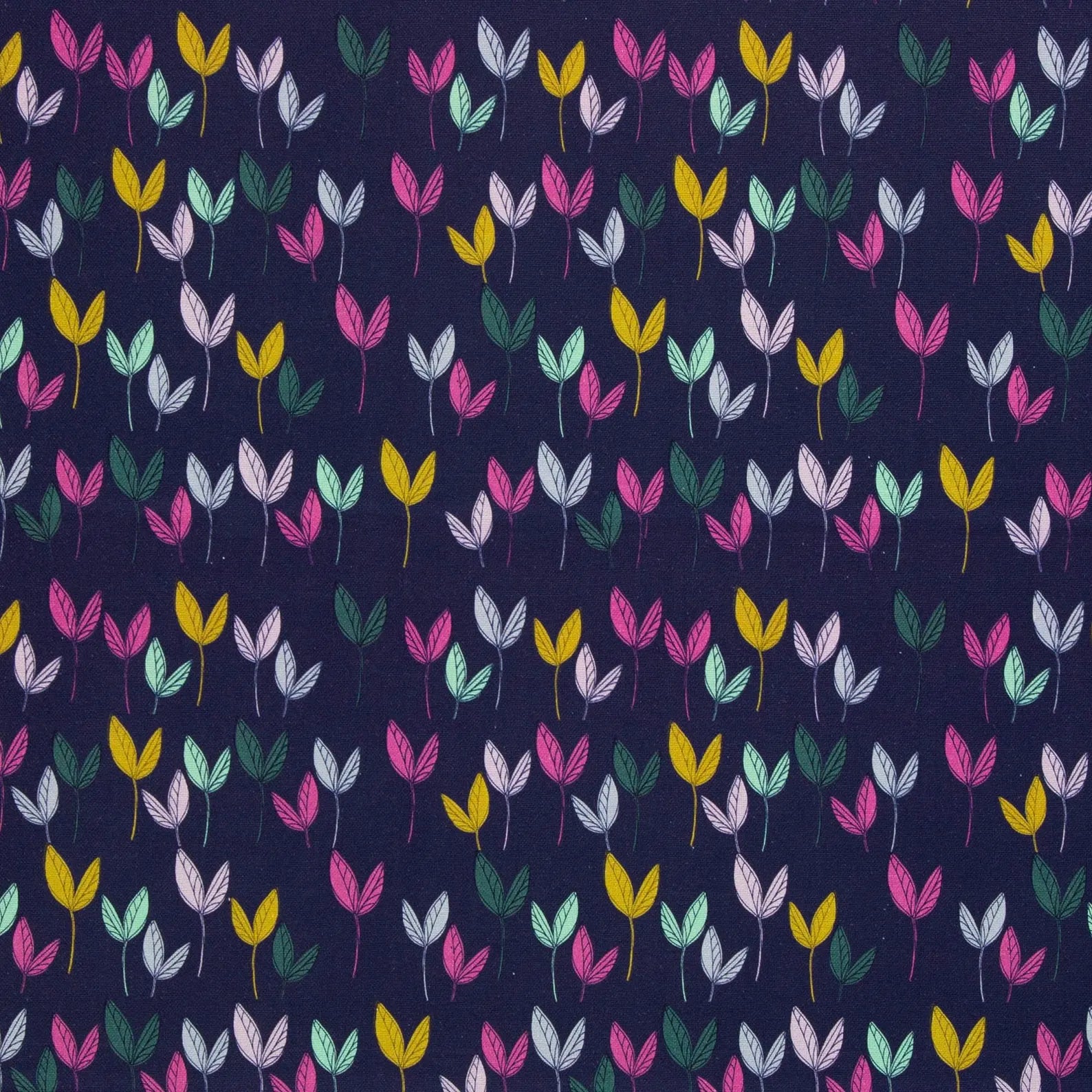 Canvas - Dancing Leaves - Blätter (Meterware ab 0.50m)
