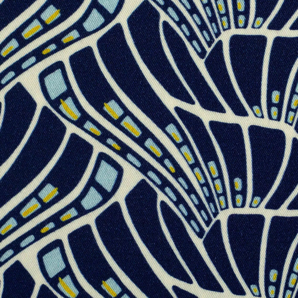 Viskose Webware - Vienna Coral by Bienvenido - Blau  (Meterware ab 0.50m)