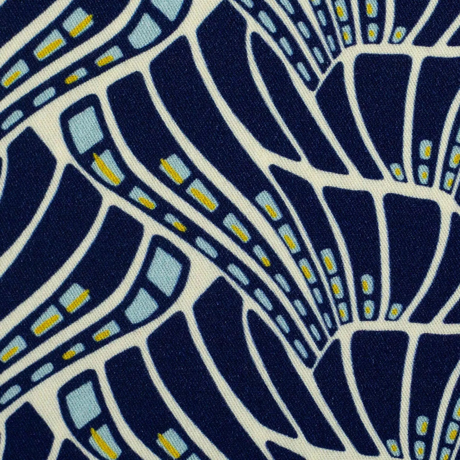 Viskose Webware - Vienna Coral by Bienvenido - Blau  (Meterware ab 0.50m)