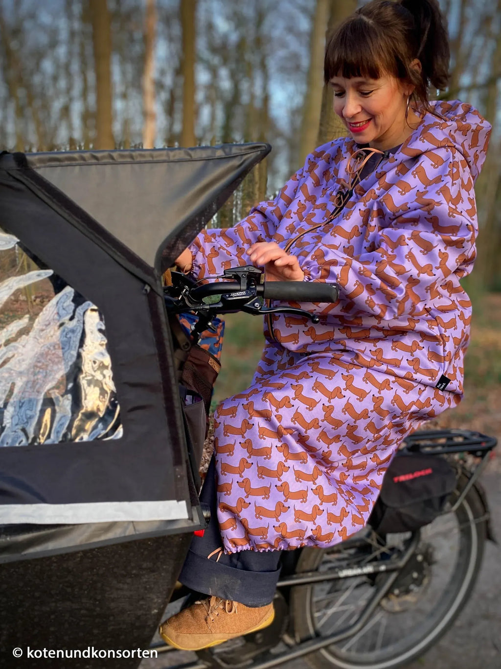 Oxfordgewebe Happy Collection Cherry Picking - Lila (Meterware ab 0.50m)