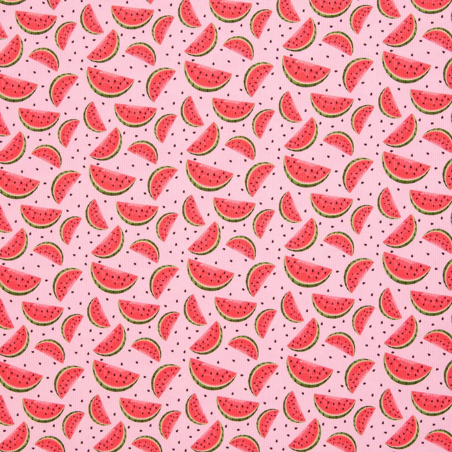 Rippjersey Stoff - Geseke Wassermelone (Meterware ab 0.50m)