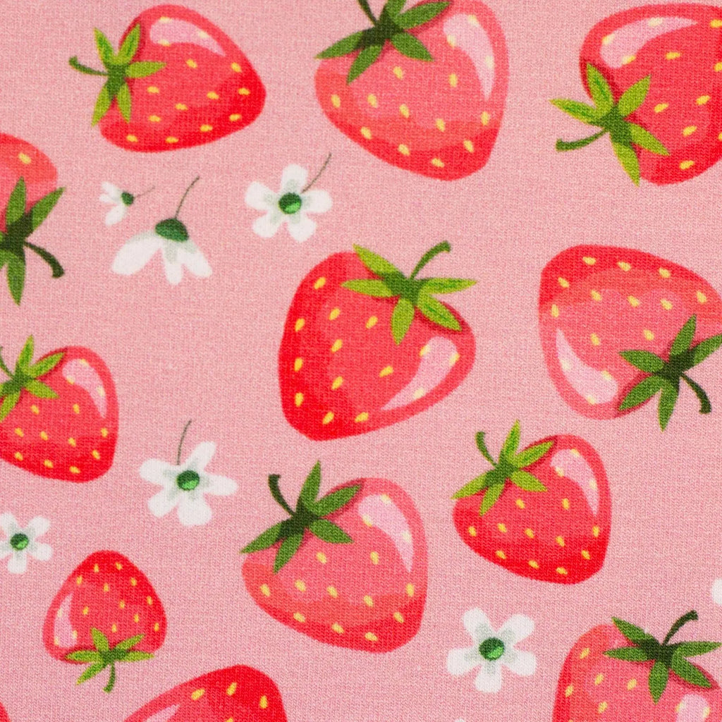 Jersey Stoff - Melody Erdbeeren (Meterware ab 0.50m)