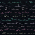 Jersey Stoff - Scribble Hearts by Mrs Mint - Schwarz (Meterware ab 0.50m)