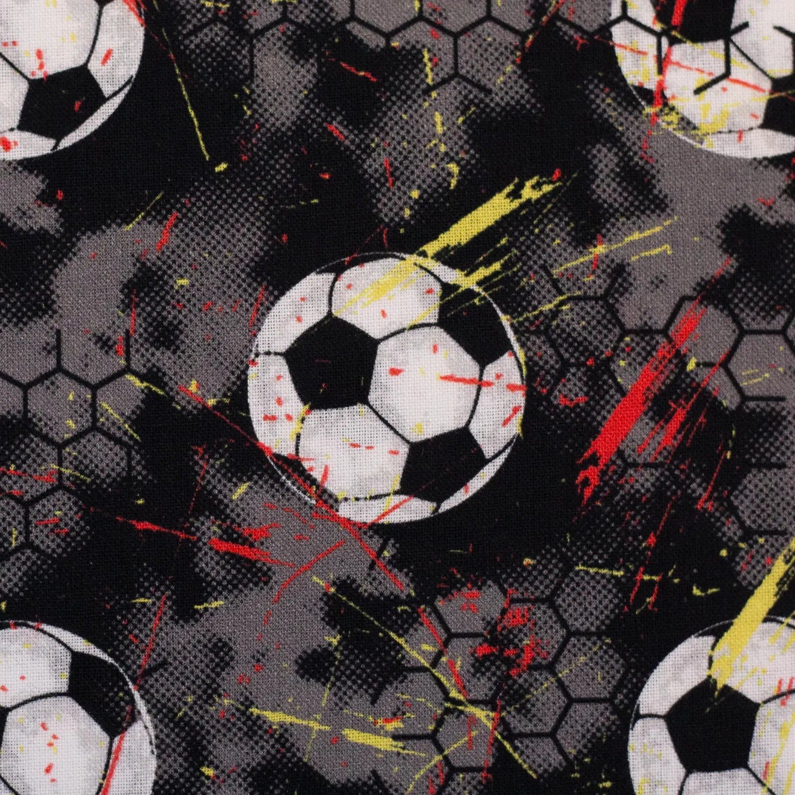 Baumwoll Webware - Fußball (Meterware ab 0.50m)