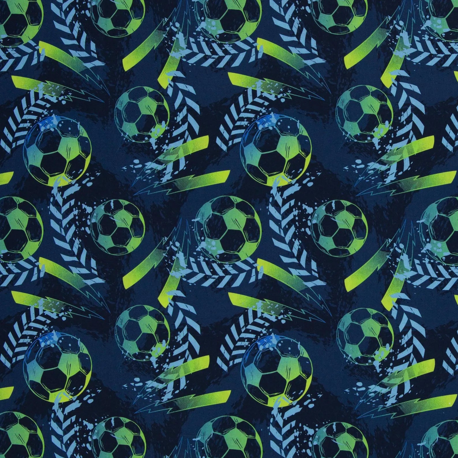 Baumwoll Webware - Fußball (Meterware ab 0.50m)