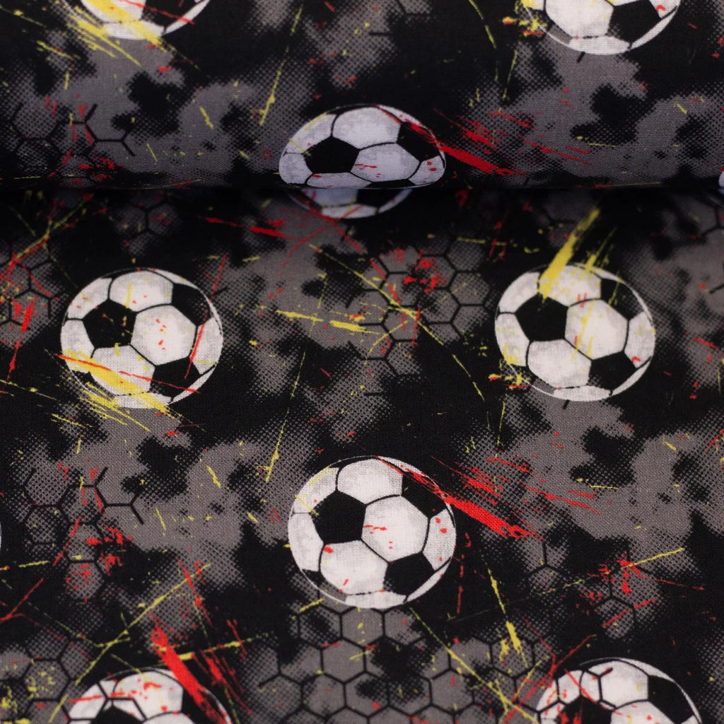 Baumwoll Webware - Fußball (Meterware ab 0.50m)