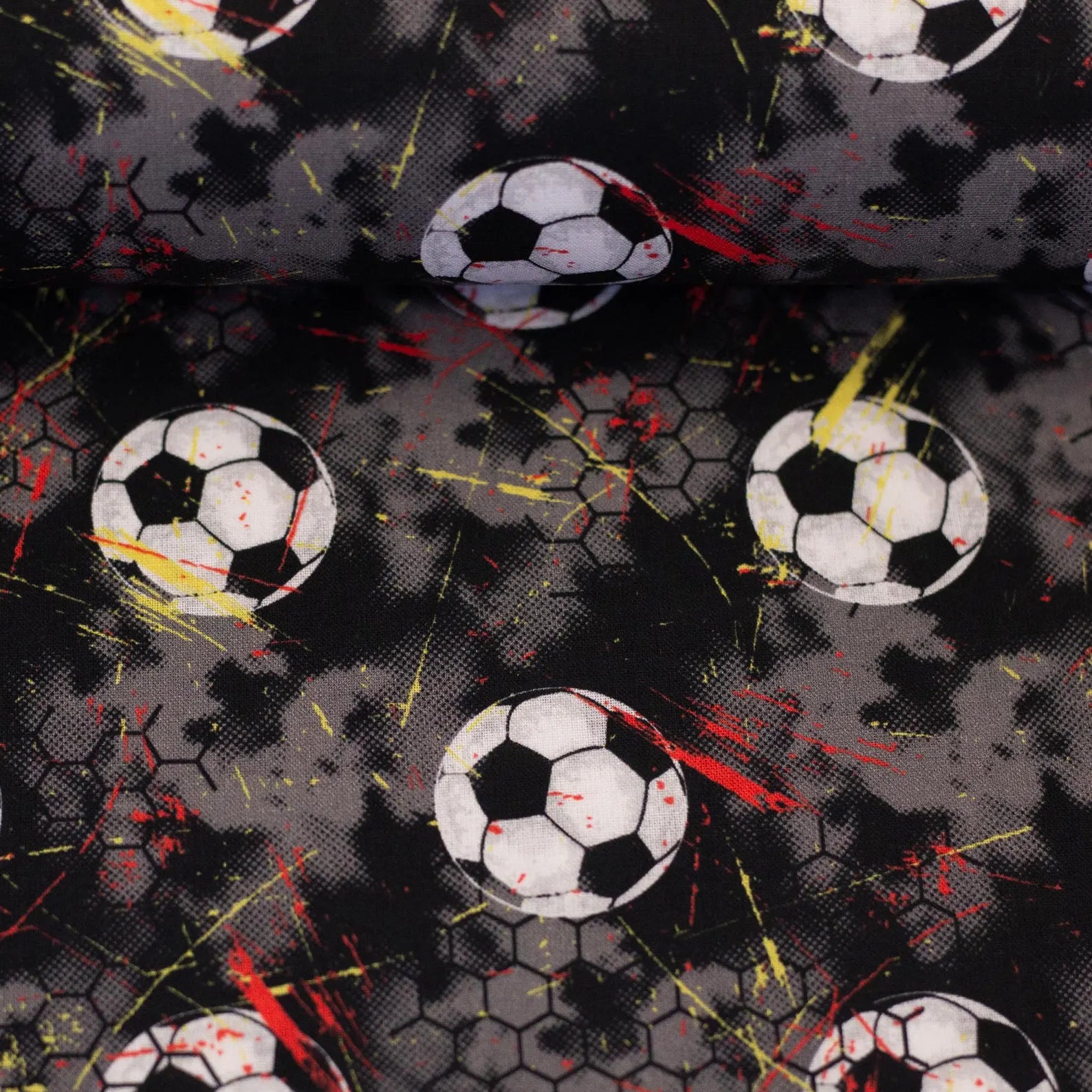 Baumwoll Webware - Fußball (Meterware ab 0.50m)