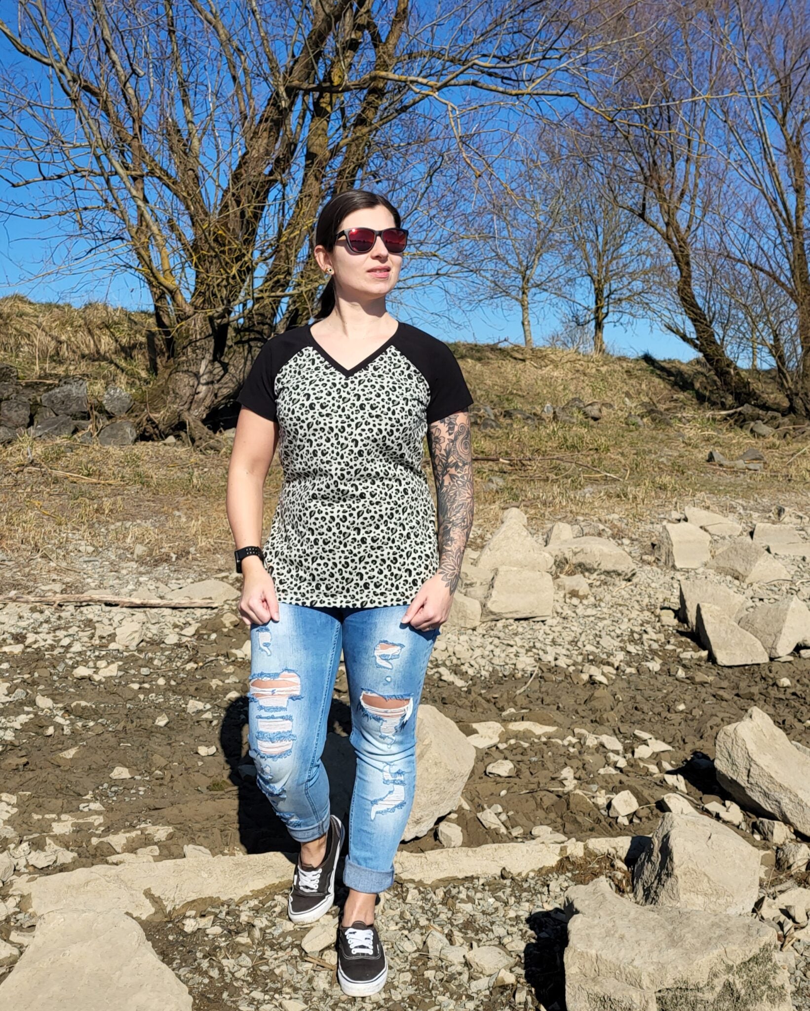 Papierschnittmuster Raglanshirt Damen