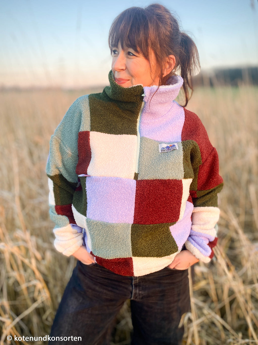 Teddy Boucle Fleece - Altrosa (Meterware ab 0.50m)