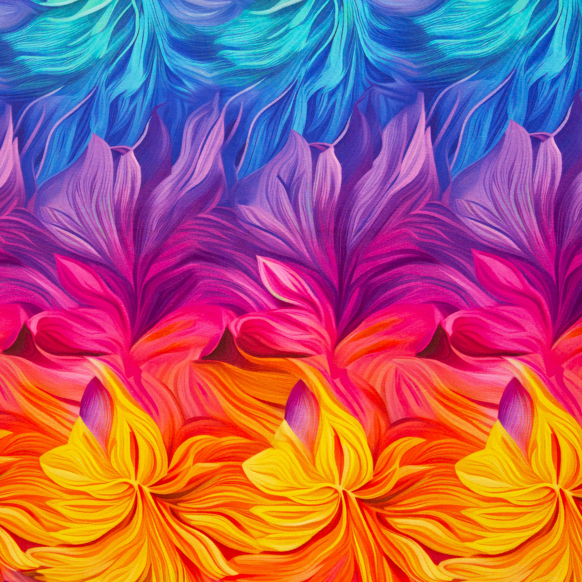 Baumwolljersey - Rainbow Floral - Silas (Meterware ab 0.50m)