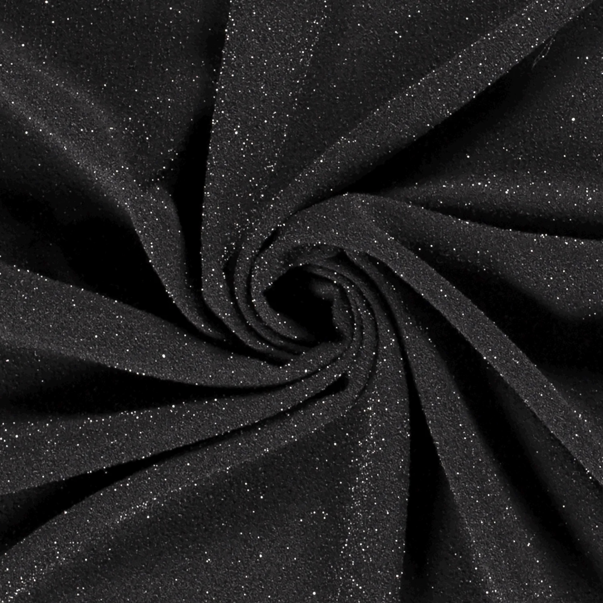 Polyester Jersey - Glitzer - dunkelgrau (Meterware ab 0.50m)