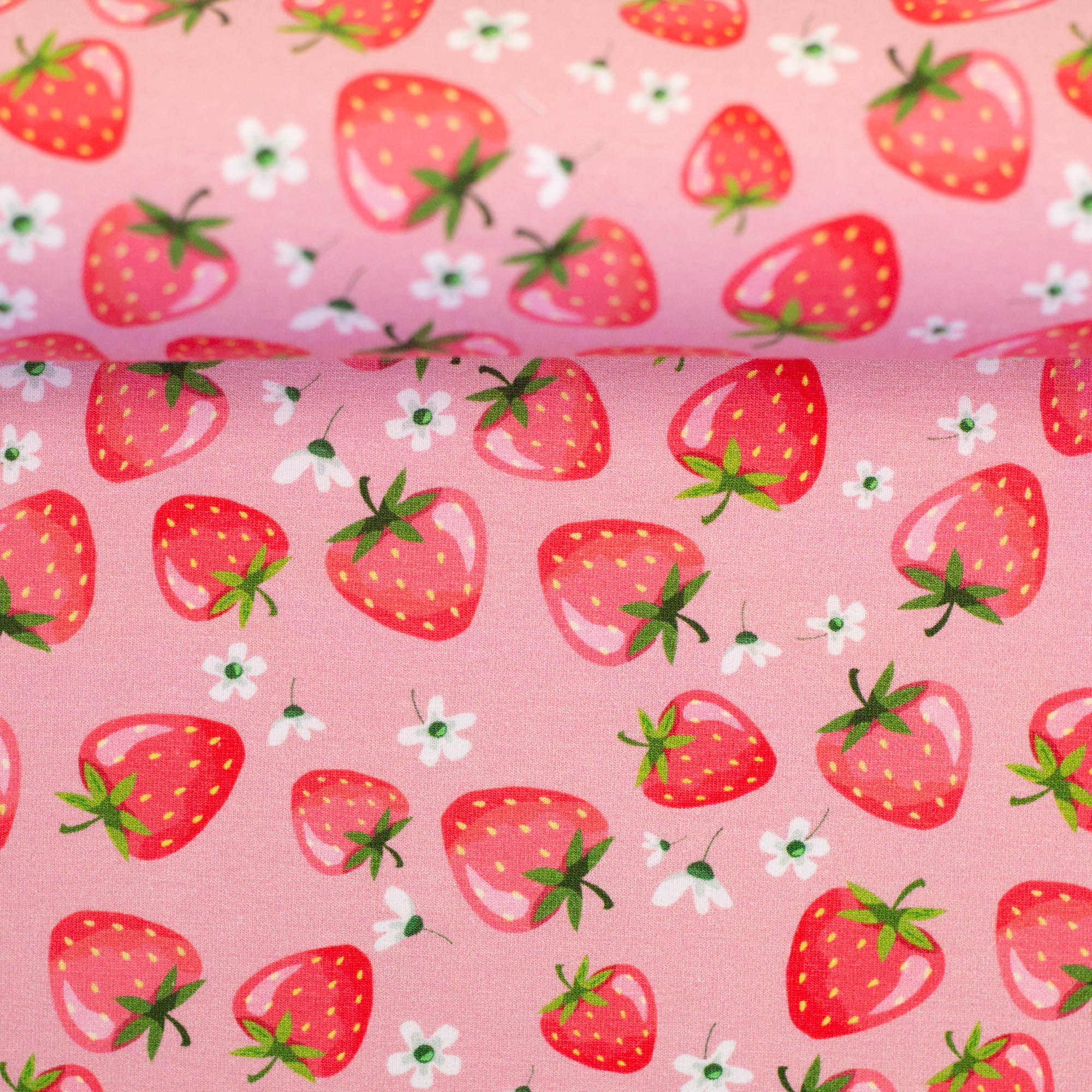 Baumwolljersey - Melody Erdbeere (Meterware ab 0.50m)