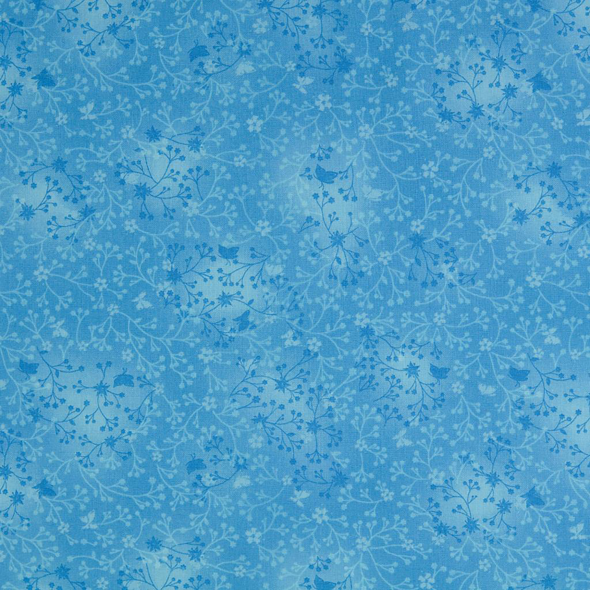 Baumwolle Webware - Blümchen hellblau
