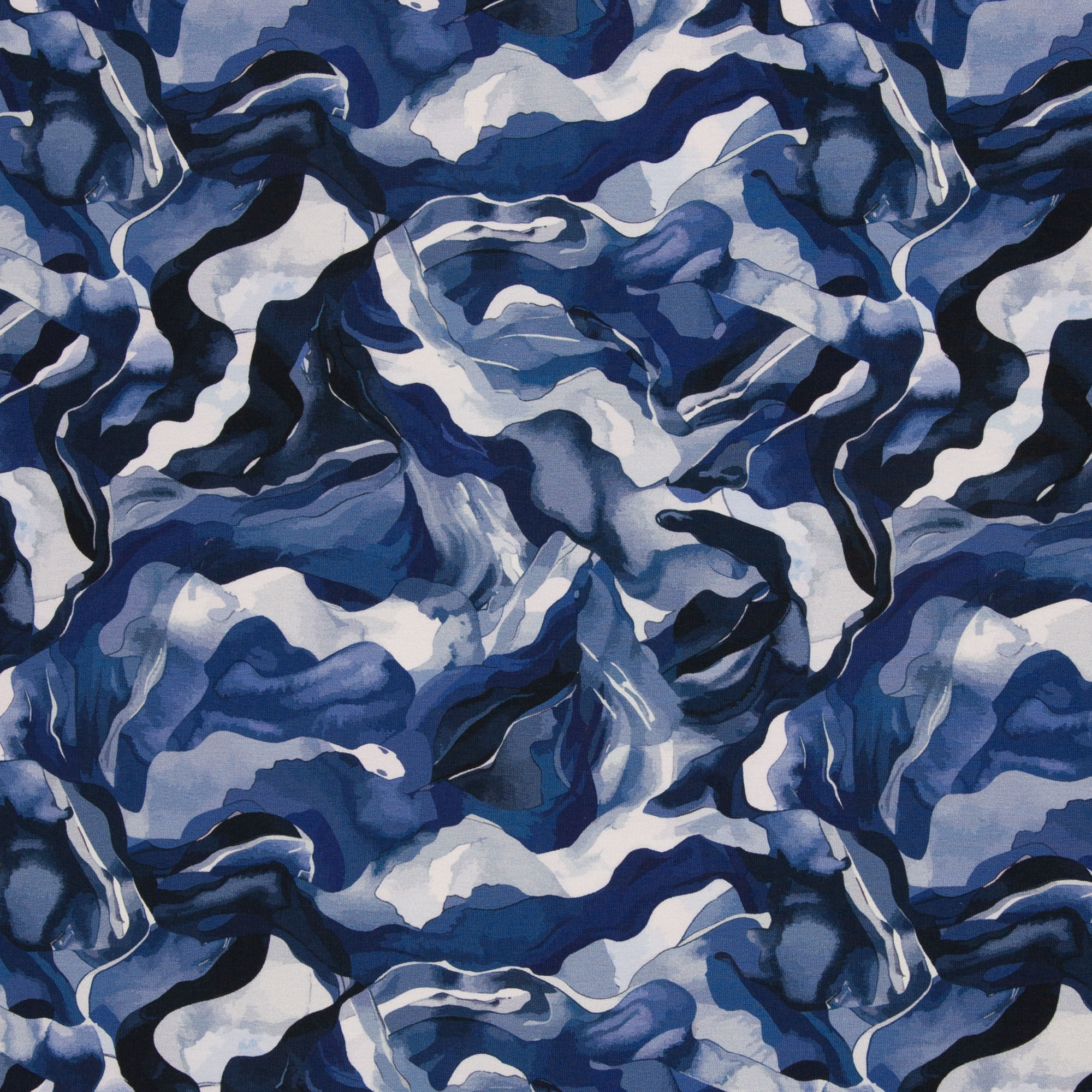 French Terry Stoff - Judith - Blue (Meterware ab 0.50m)