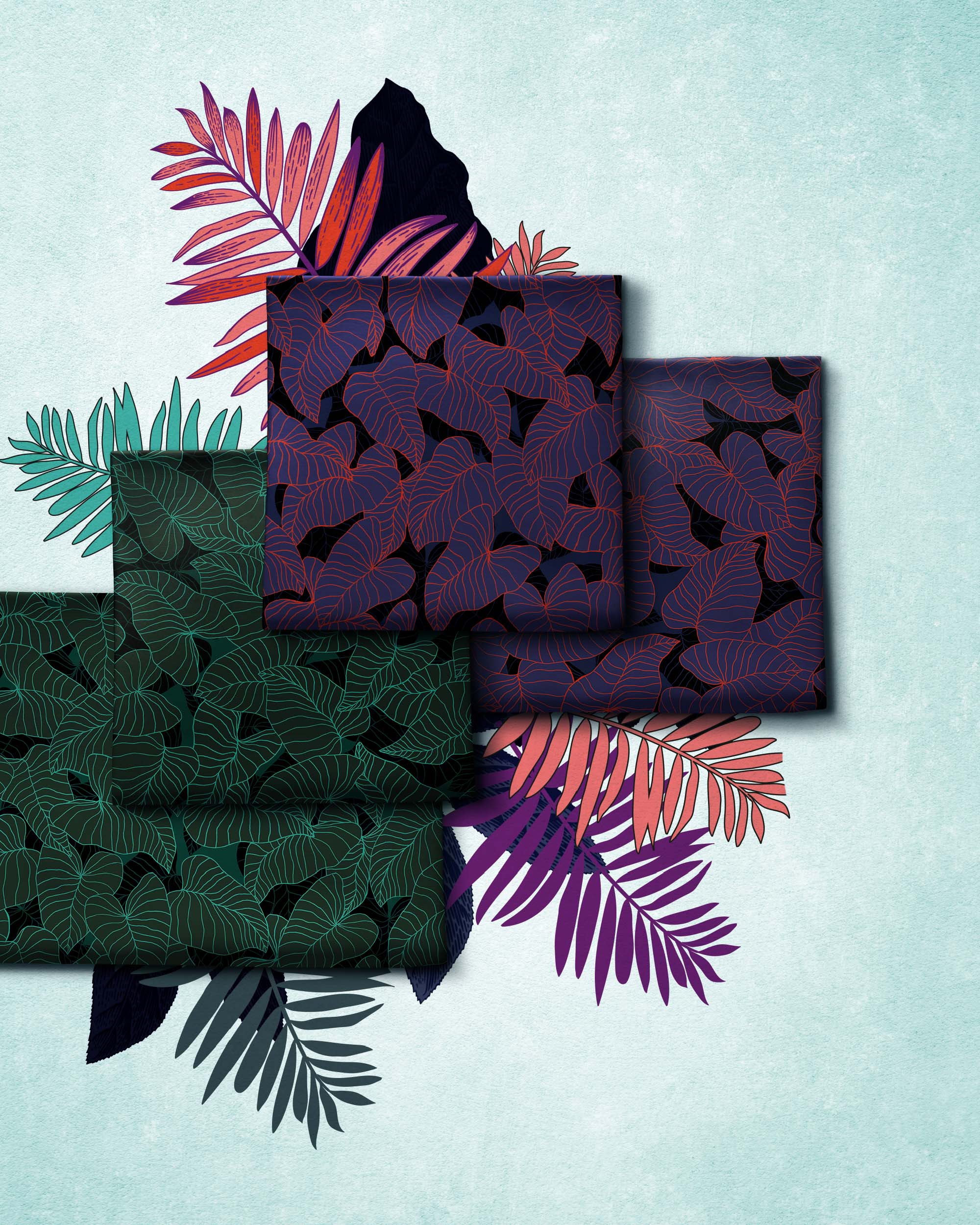 Viskose Webware - Tropical Forest by Thorsten Berger (Meterware ab 0.50m)