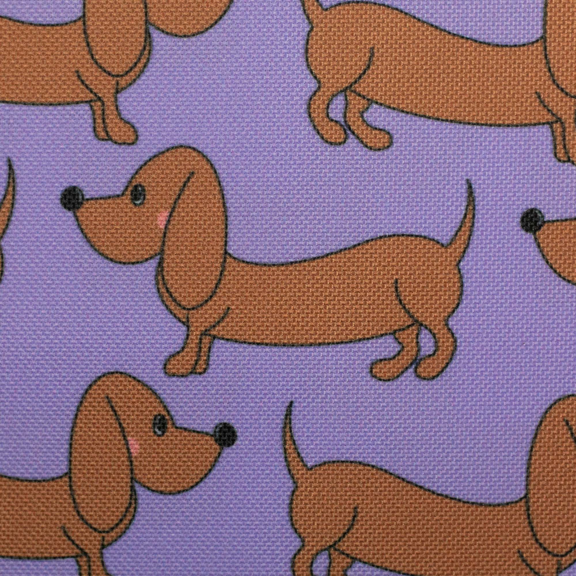 Oxfordgewerbe - Happy Collection by Cherry Picking - Dackel - Lila (Meterware ab 0.50m)