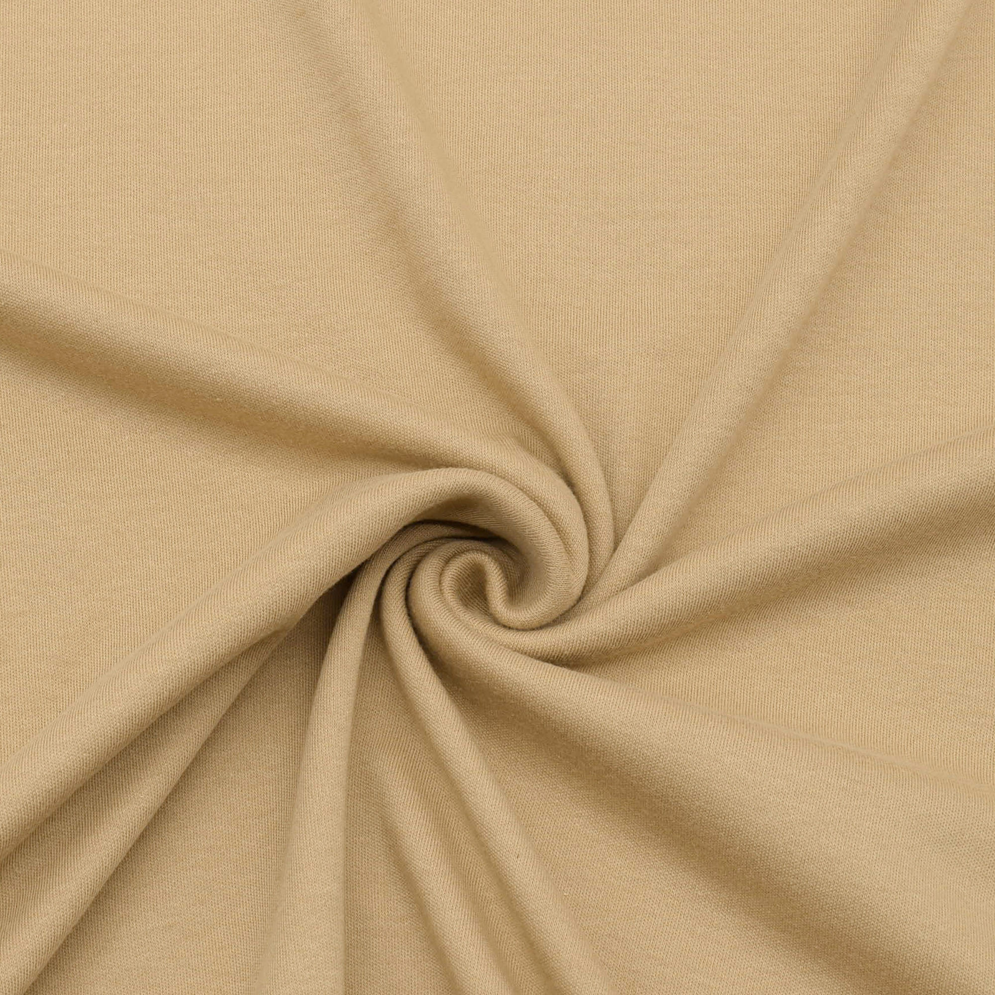 Jersey Interlock - beige (Meterware ab 0.50m)