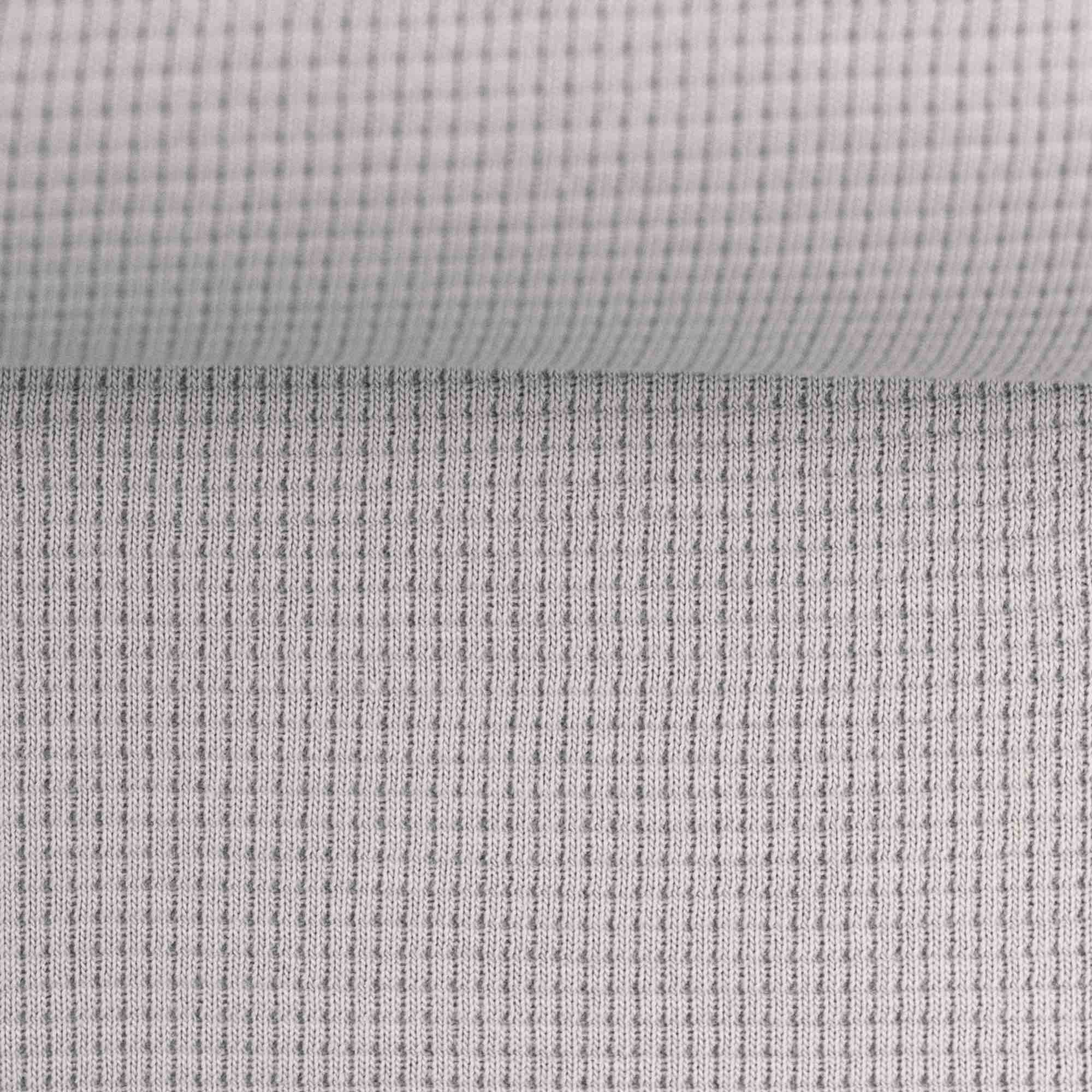Waffeljersey - hellgrau (Meterware ab 0.50m)