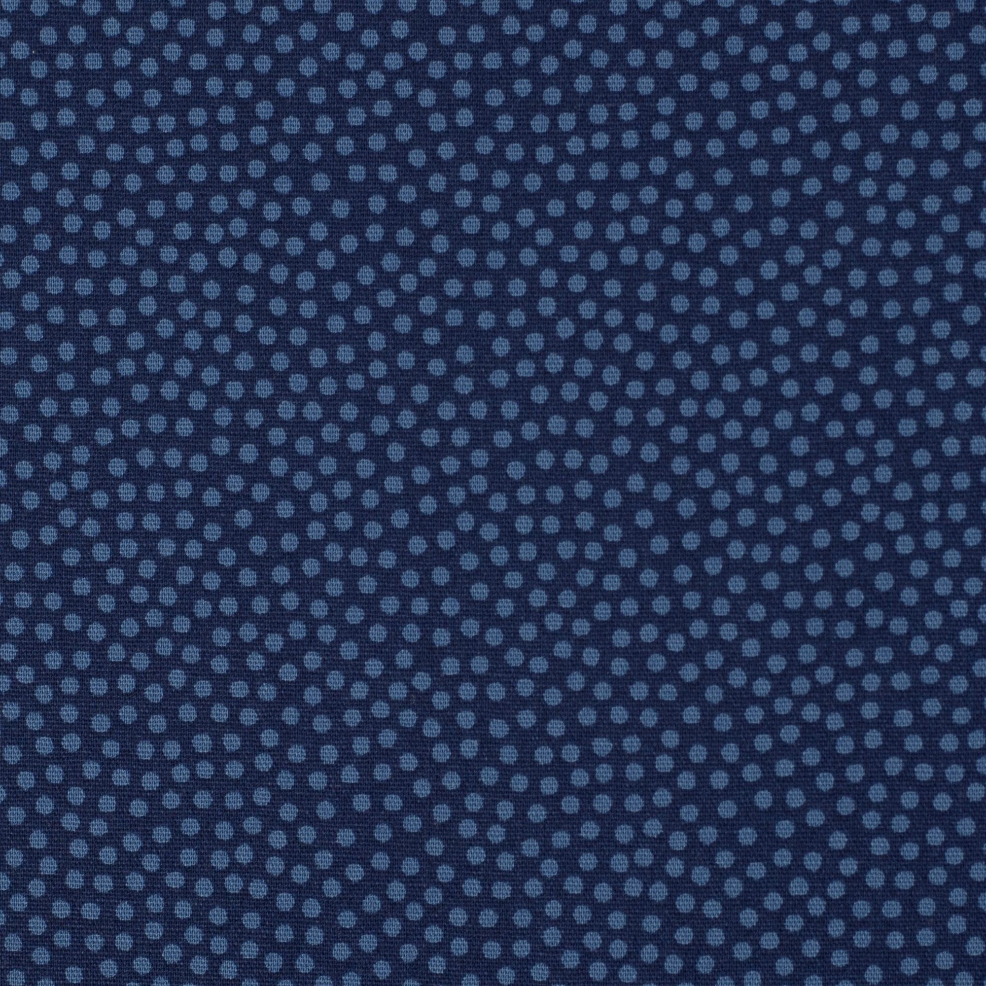 Baumwolle Webware - Punkte dunkelblau