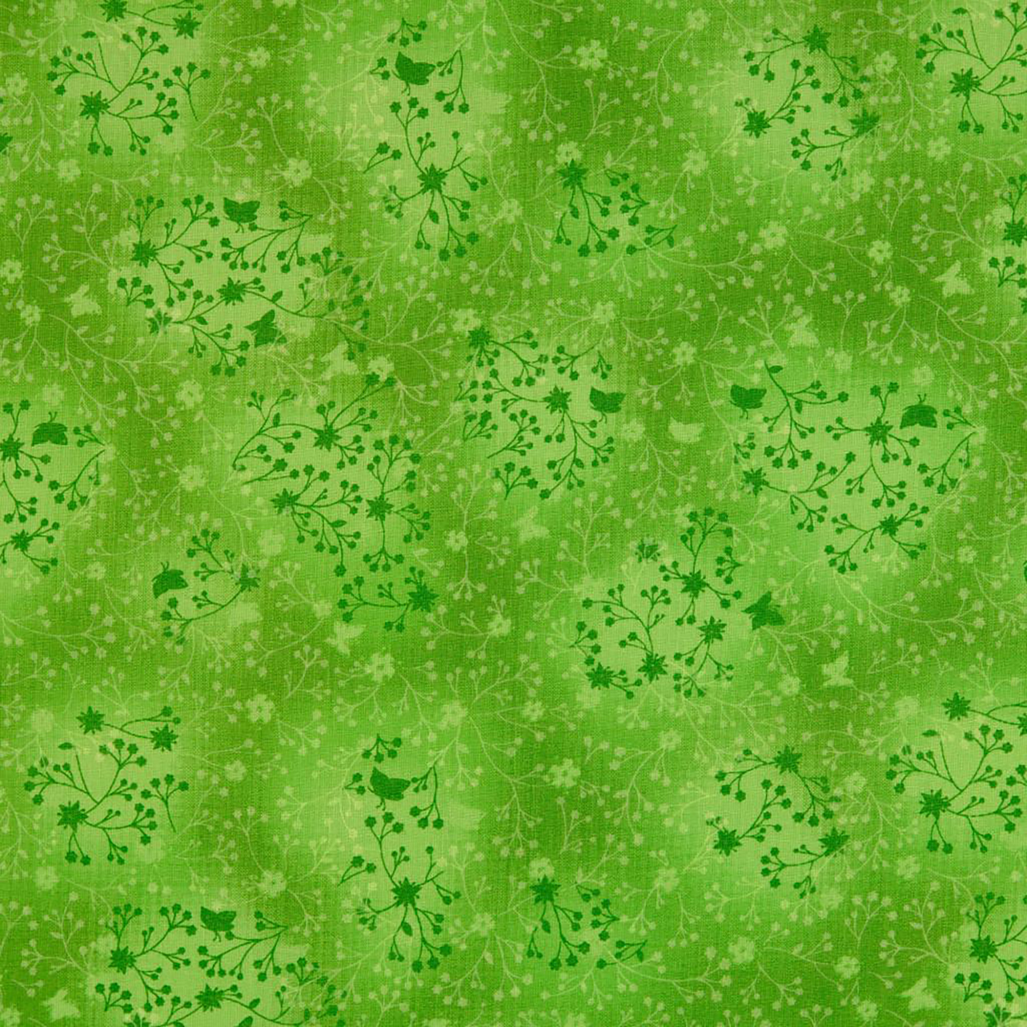 Baumwolle Webware - Blümchen grün