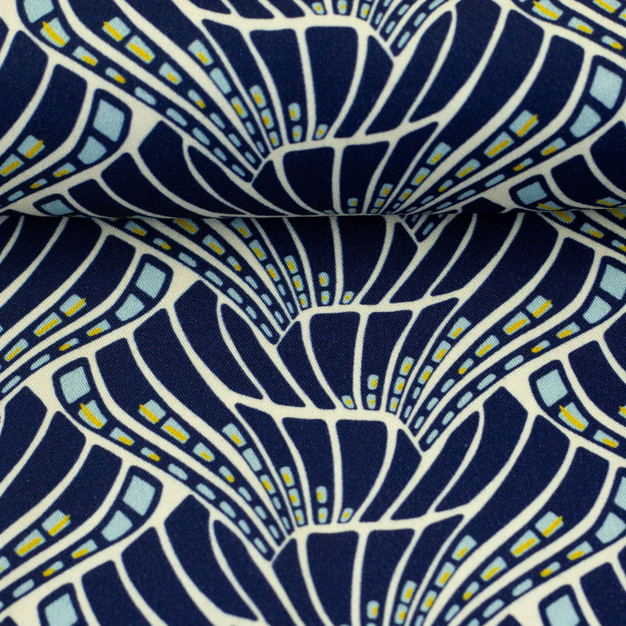 Viskose Webware - Vienna Coral by Bienvenido - blau (Meterware ab 0.50m)