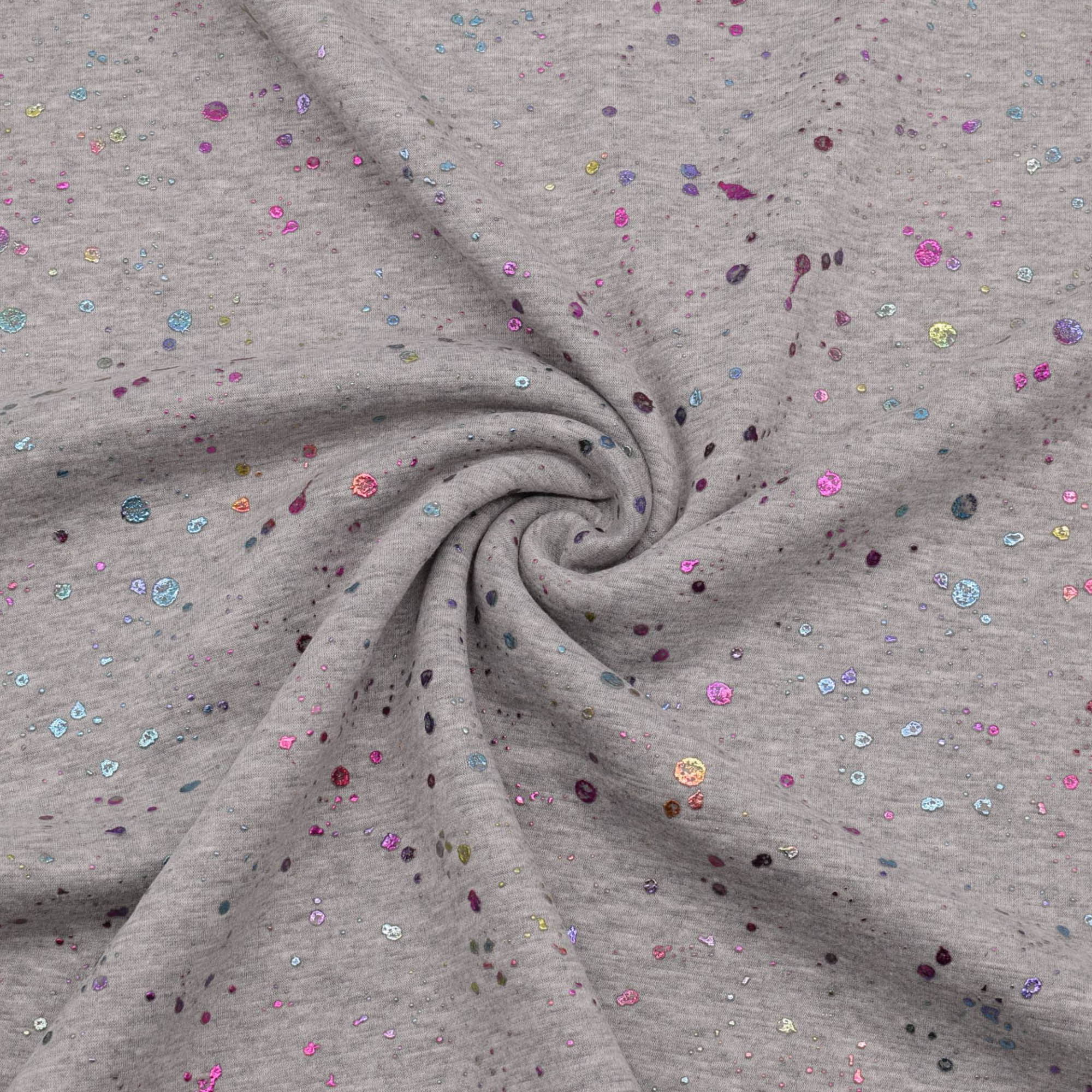 Alpenfleece - Druck Glitzer - hellgrau (Meterware ab 0.50m) Alpenfleece - Druck Glitzer - hellgrau (Meterware ab 0.50m)